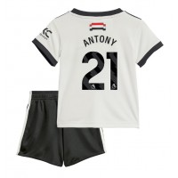 Camiseta Manchester United Antony #21 Tercera Equipación Replica 2024-25 para niños mangas cortas (+ Pantalones cortos)